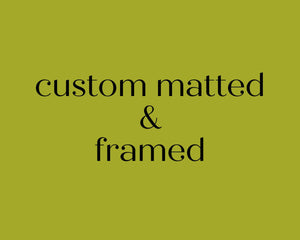 Bespoke matted and framed photographs.